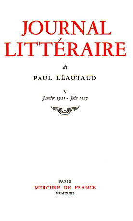 Journal littéraire Tome 5 - 1925-1927 2