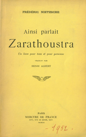 Ainsi parlait Zarathoustra