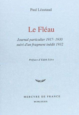 Le Fléau suivi de Fragment inédit de 1932